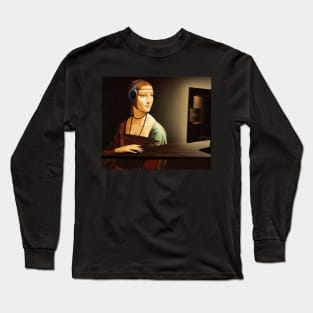 Lady with a Mouse Long Sleeve T-Shirt